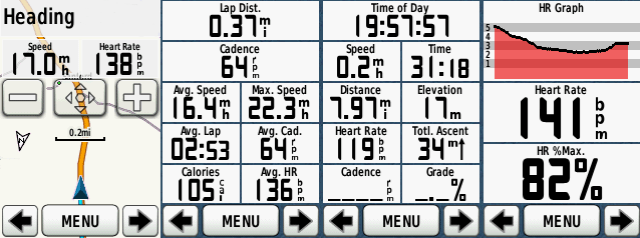 My Garmin Screens